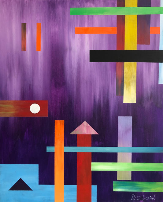 Purple Times 22" x 18"